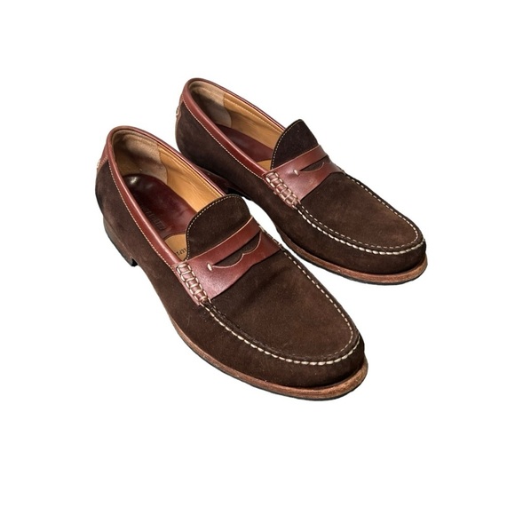 Johnston & Murphy Sheepskin Brown Loafers Size 11 - Picture 1 of 16